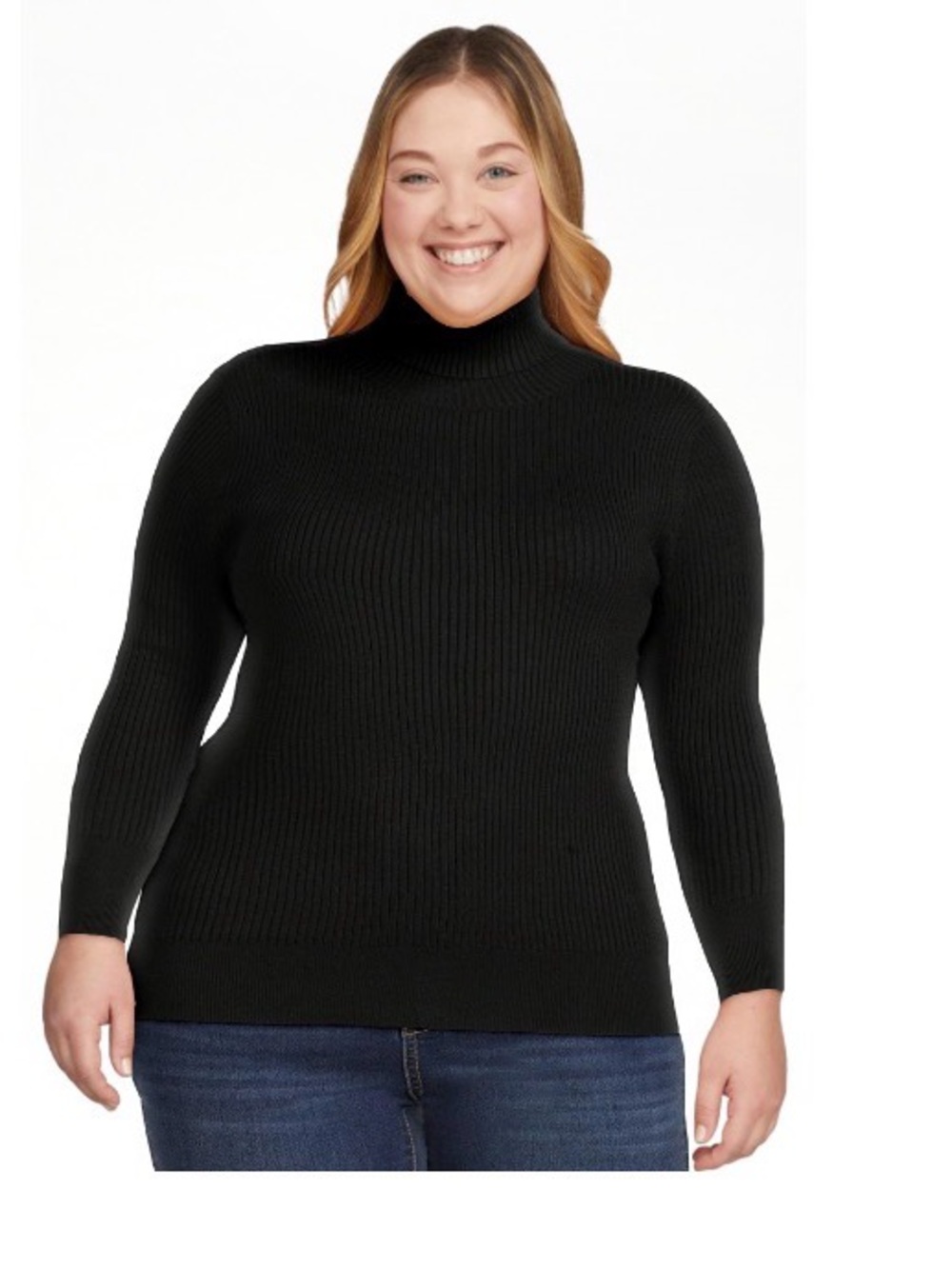 7️⃣ Time and Tru Black Ribbed Turtleneck (22) xxxl Sweater